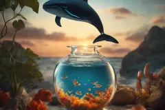 金魚鉢とクジラ